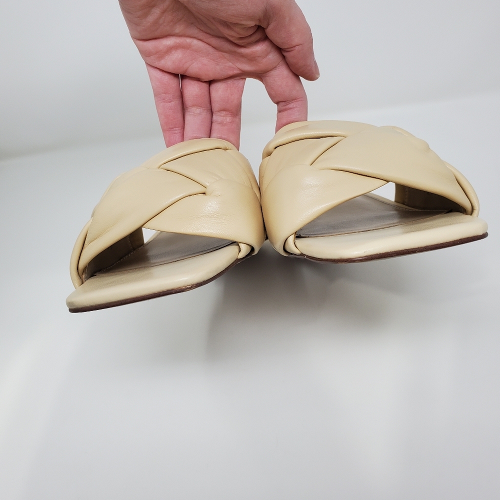 Sam Edelman Dawson Slide Sandal Eggshell Woven Leather 9.5 - Picture 6 of 9